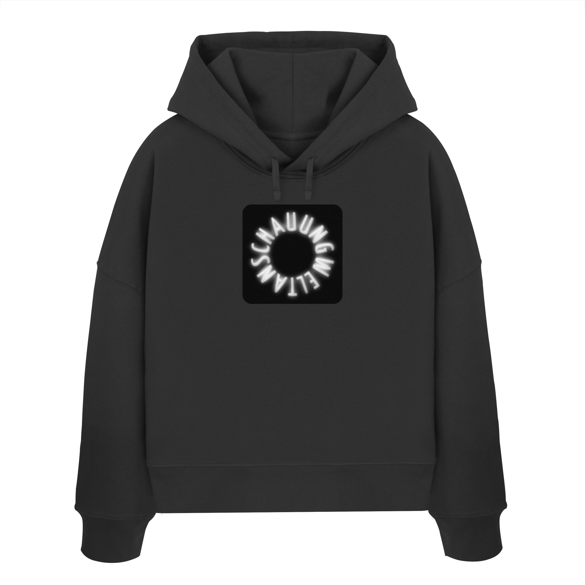 WHITE FRONT (K5) - Womens Organic Boxcut Hoodie