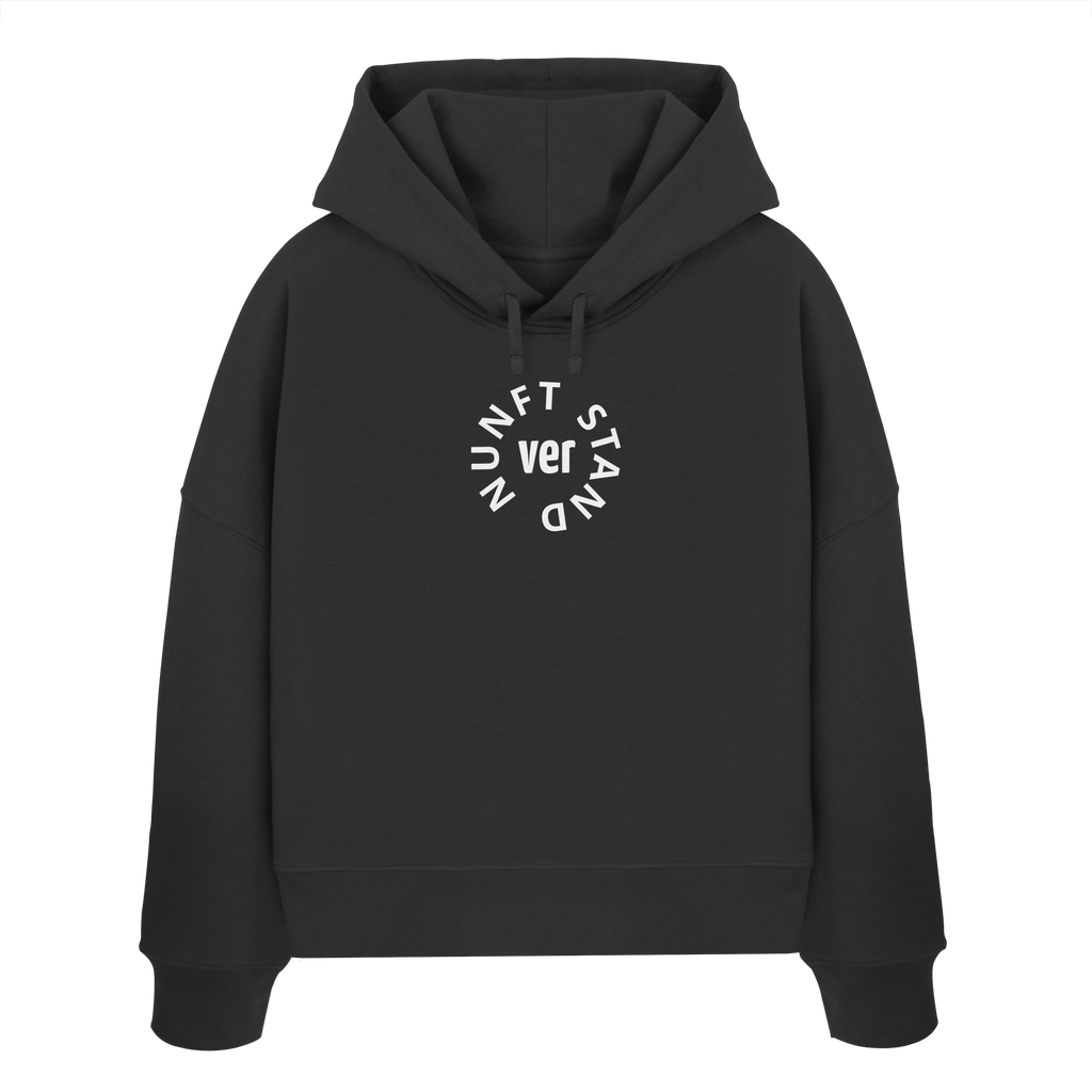 WHITE FRONT (K4) - Womens Organic Boxcut Hoodie