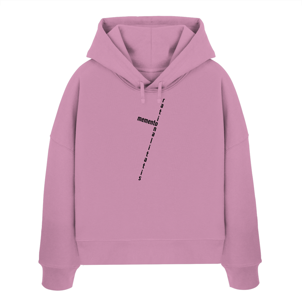 BLACK FRONT (K2) - Womens Organic Boxcut Hoodie