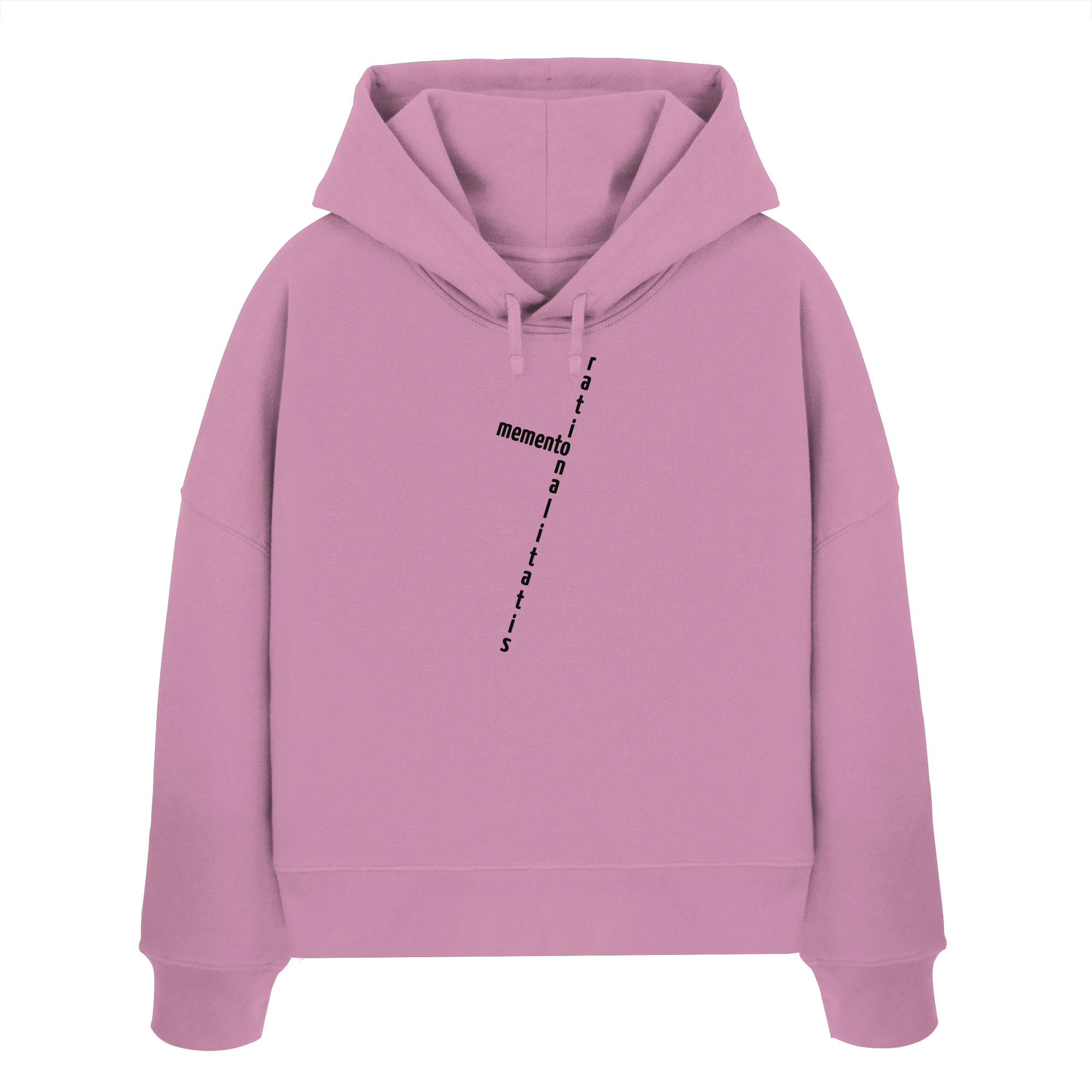 BLACK FRONT (K2) - Womens Organic Boxcut Hoodie