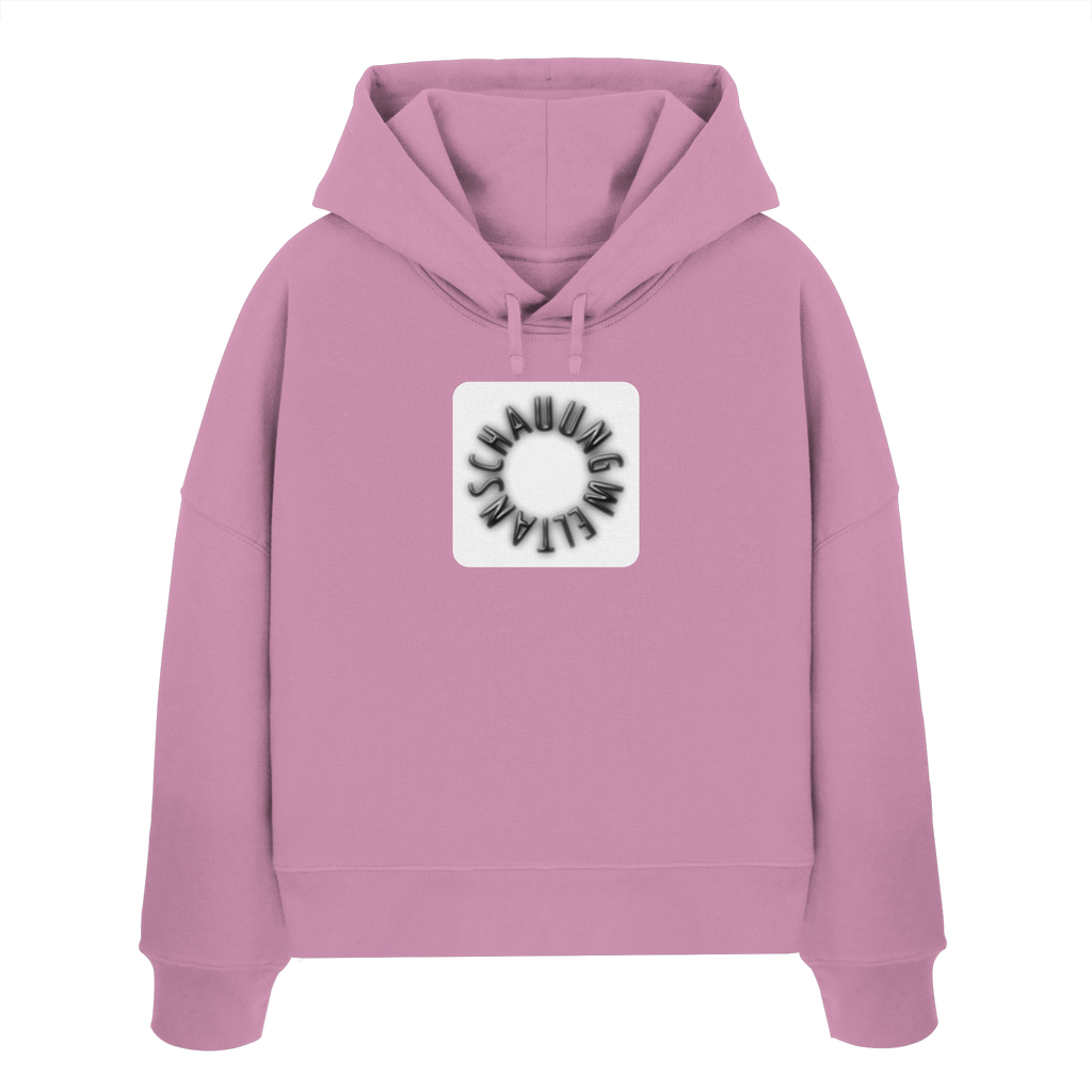 BLACK FRONT (K5) - Womens Organic Boxcut Hoodie