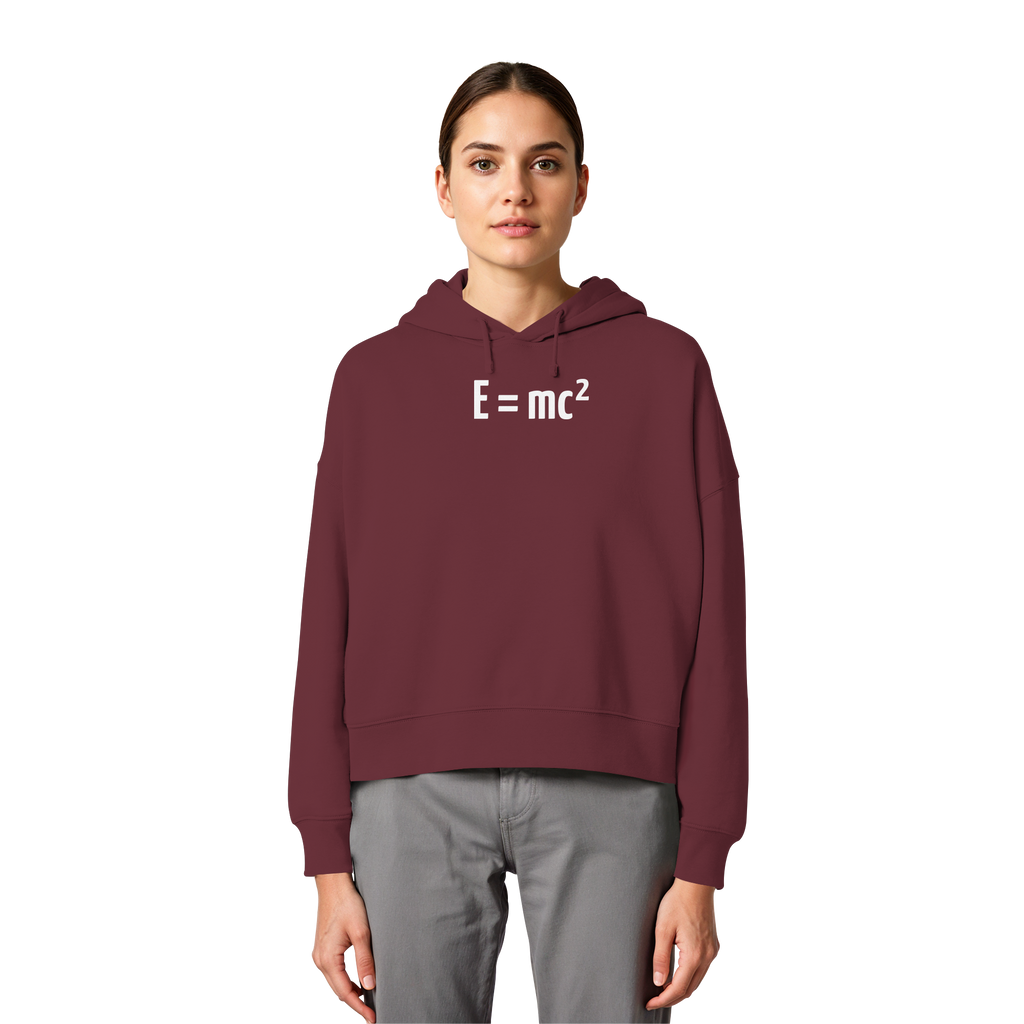 WHITE FRONT (K3) - Womens Organic Boxcut Hoodie