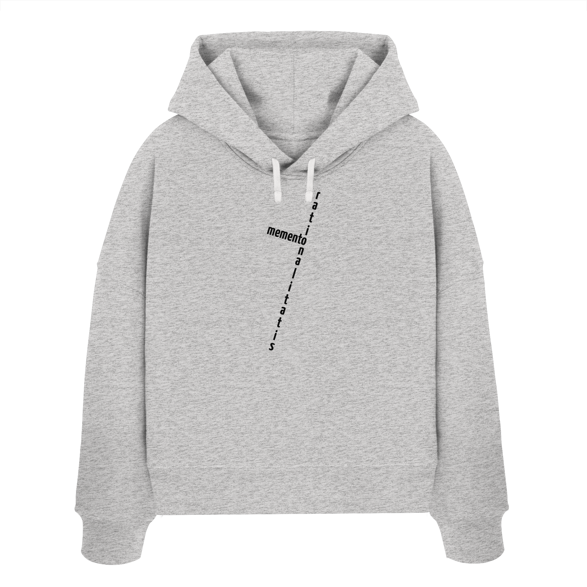 BLACK FRONT (K2) - Womens Organic Boxcut Hoodie