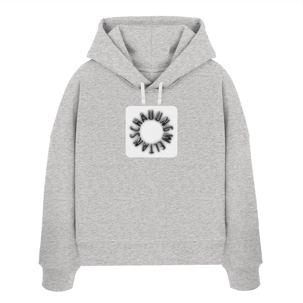 BLACK FRONT (K5) - Womens Organic Boxcut Hoodie