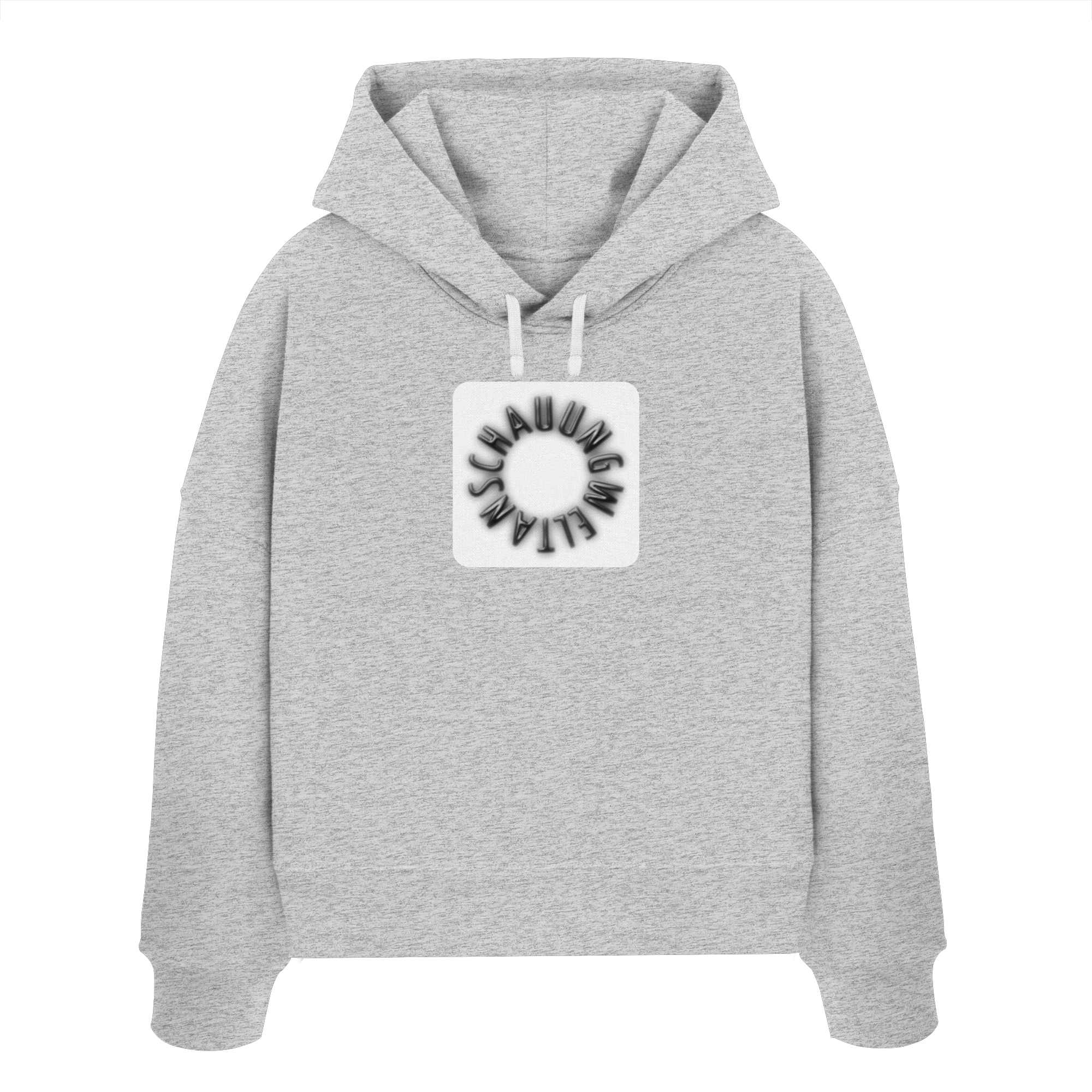 BLACK FRONT (K5) - Womens Organic Boxcut Hoodie