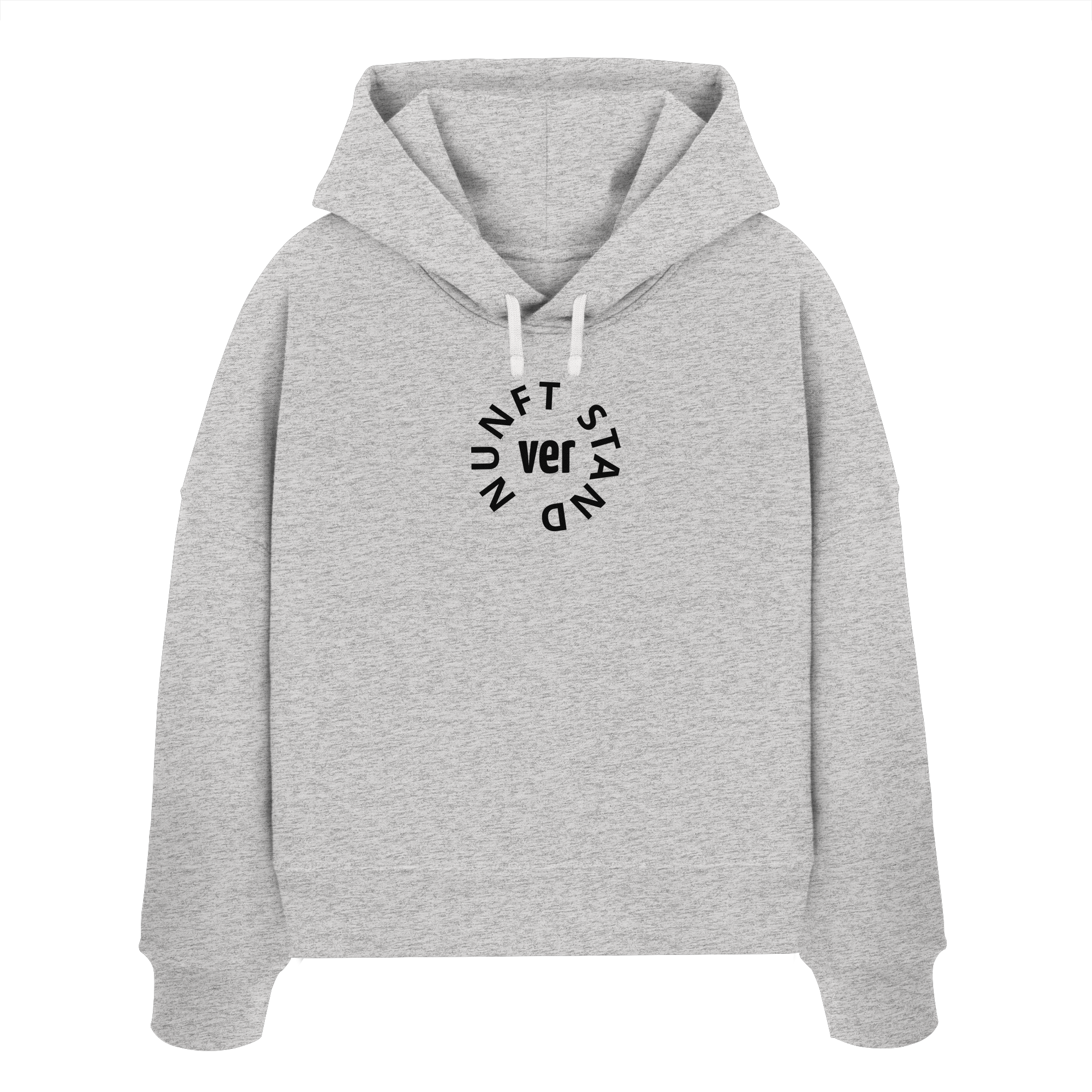 BLACK FRONT (K4) - Womens Organic Boxcut Hoodie