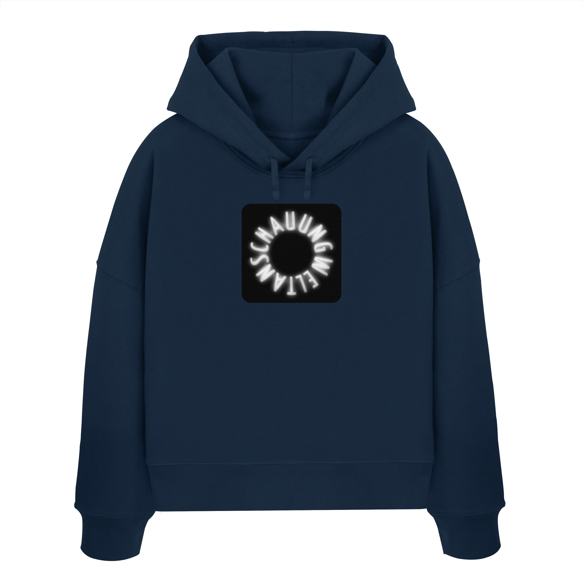 WHITE FRONT (K5) - Womens Organic Boxcut Hoodie