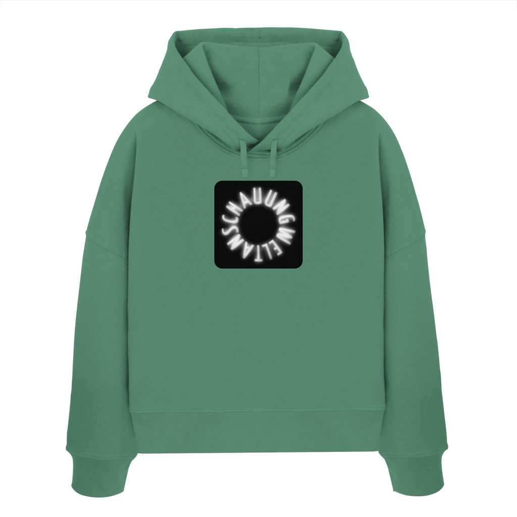 WHITE BACK (K5) - Womens Organic Boxcut Hoodie