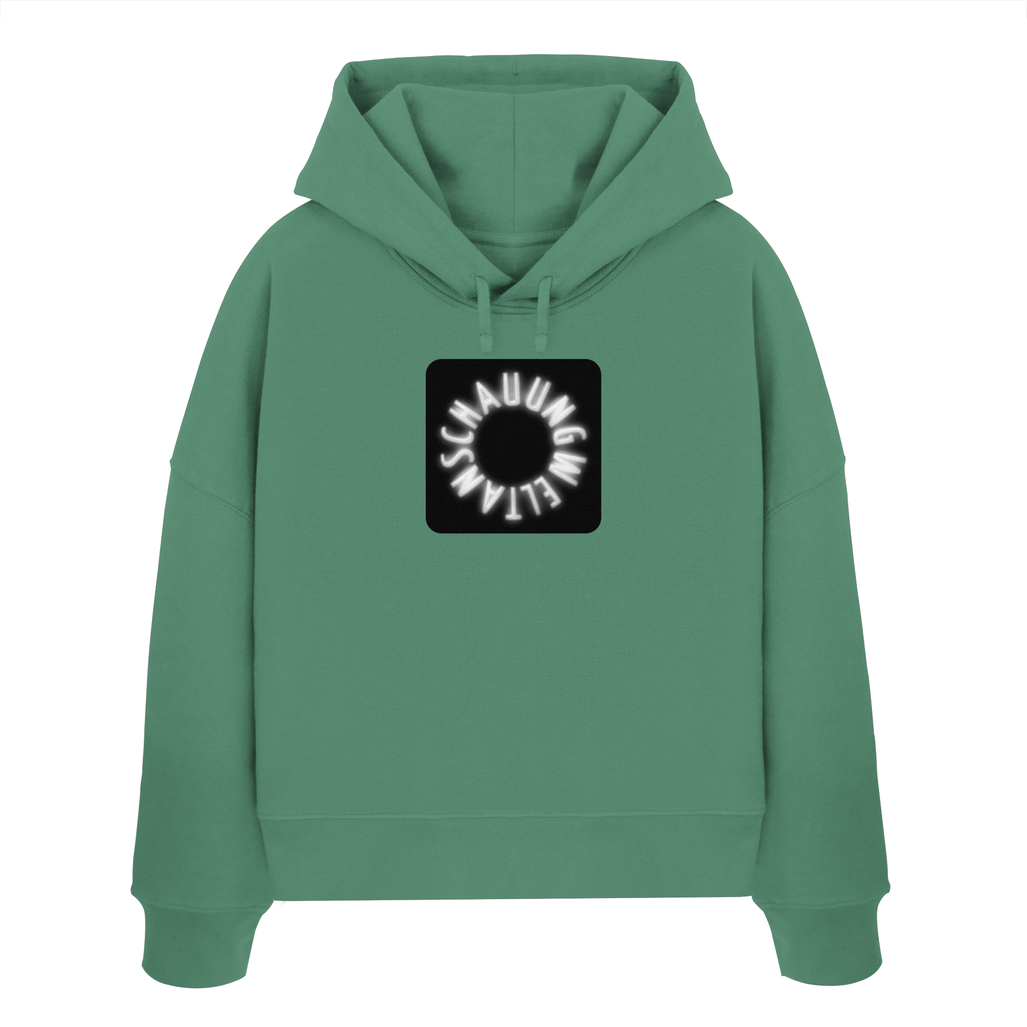 WHITE FRONT (K5) - Womens Organic Boxcut Hoodie