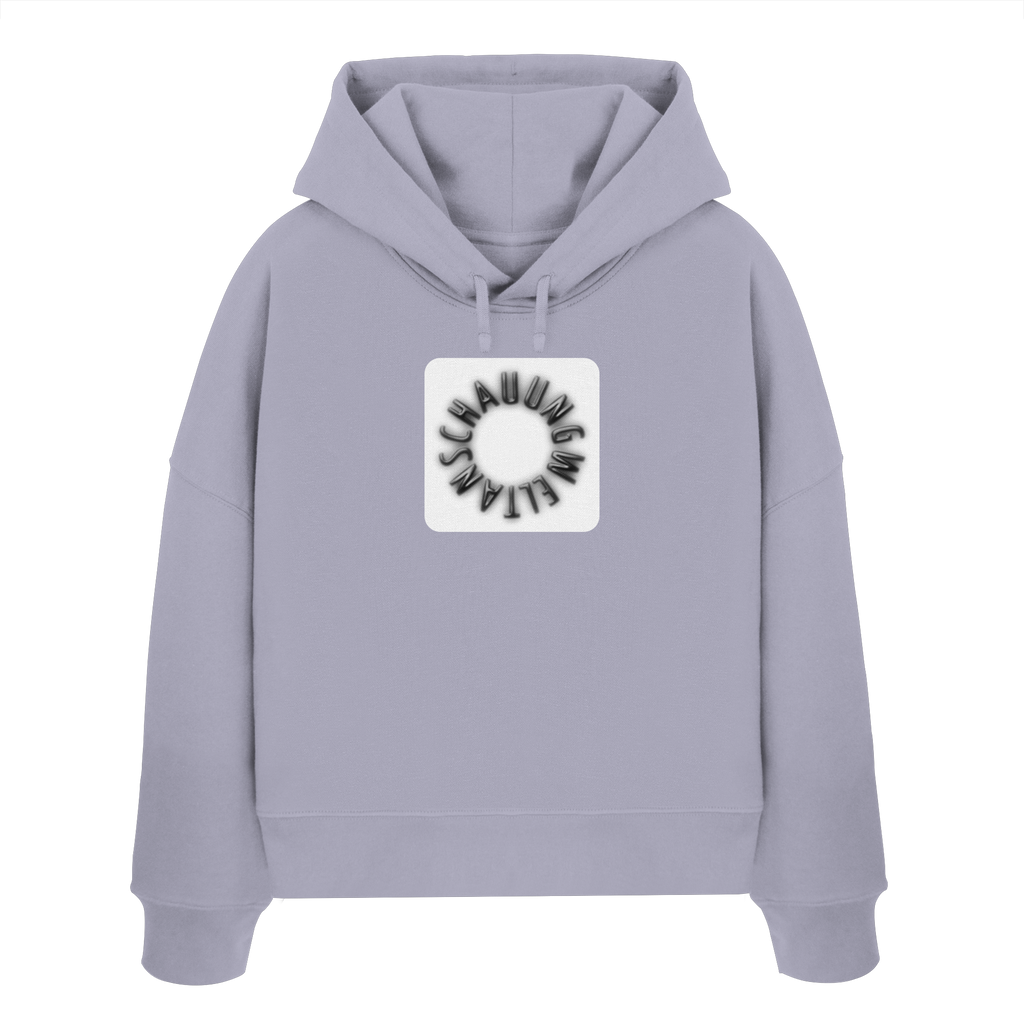 BLACK FRONT (K5) - Womens Organic Boxcut Hoodie