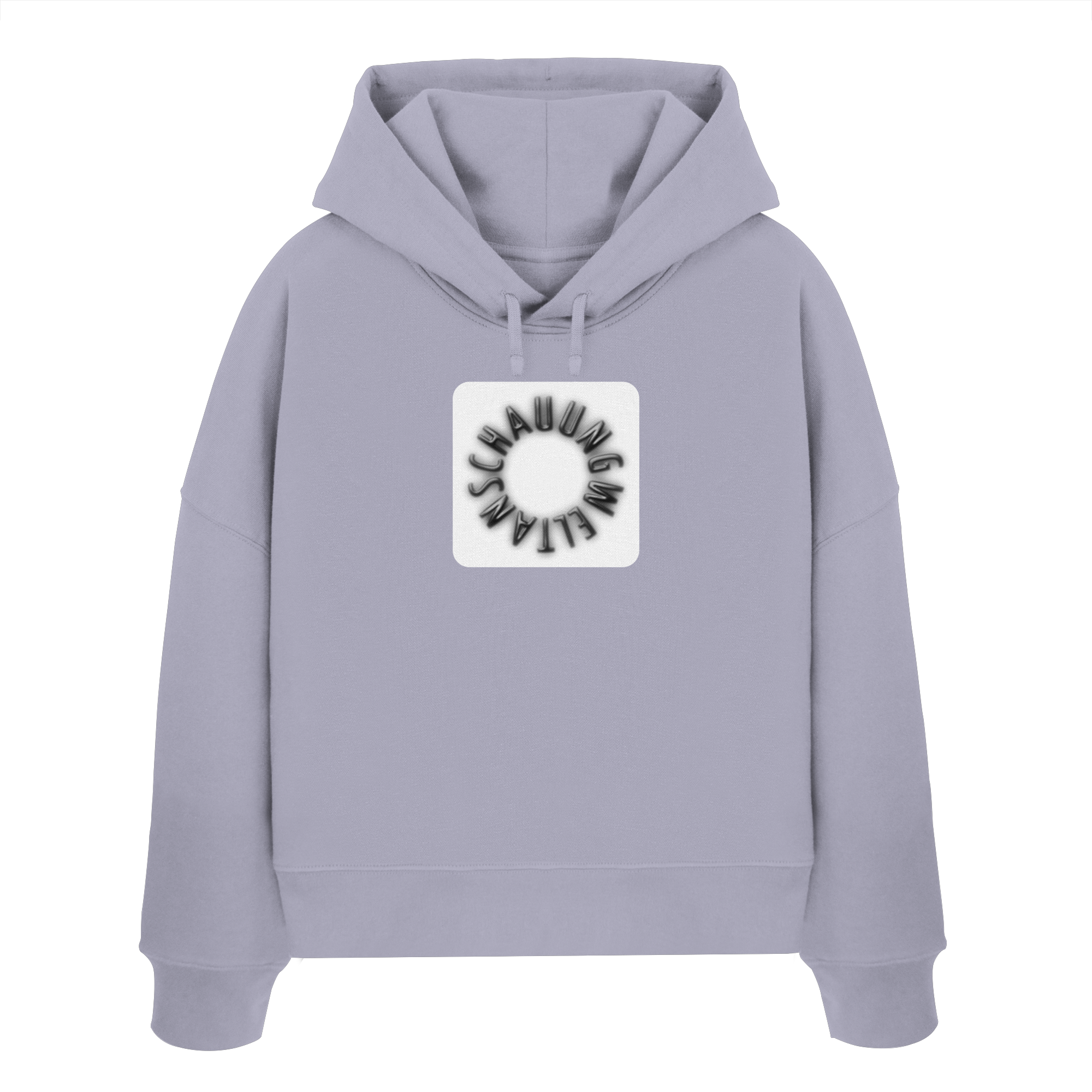 BLACK FRONT (K5) - Womens Organic Boxcut Hoodie