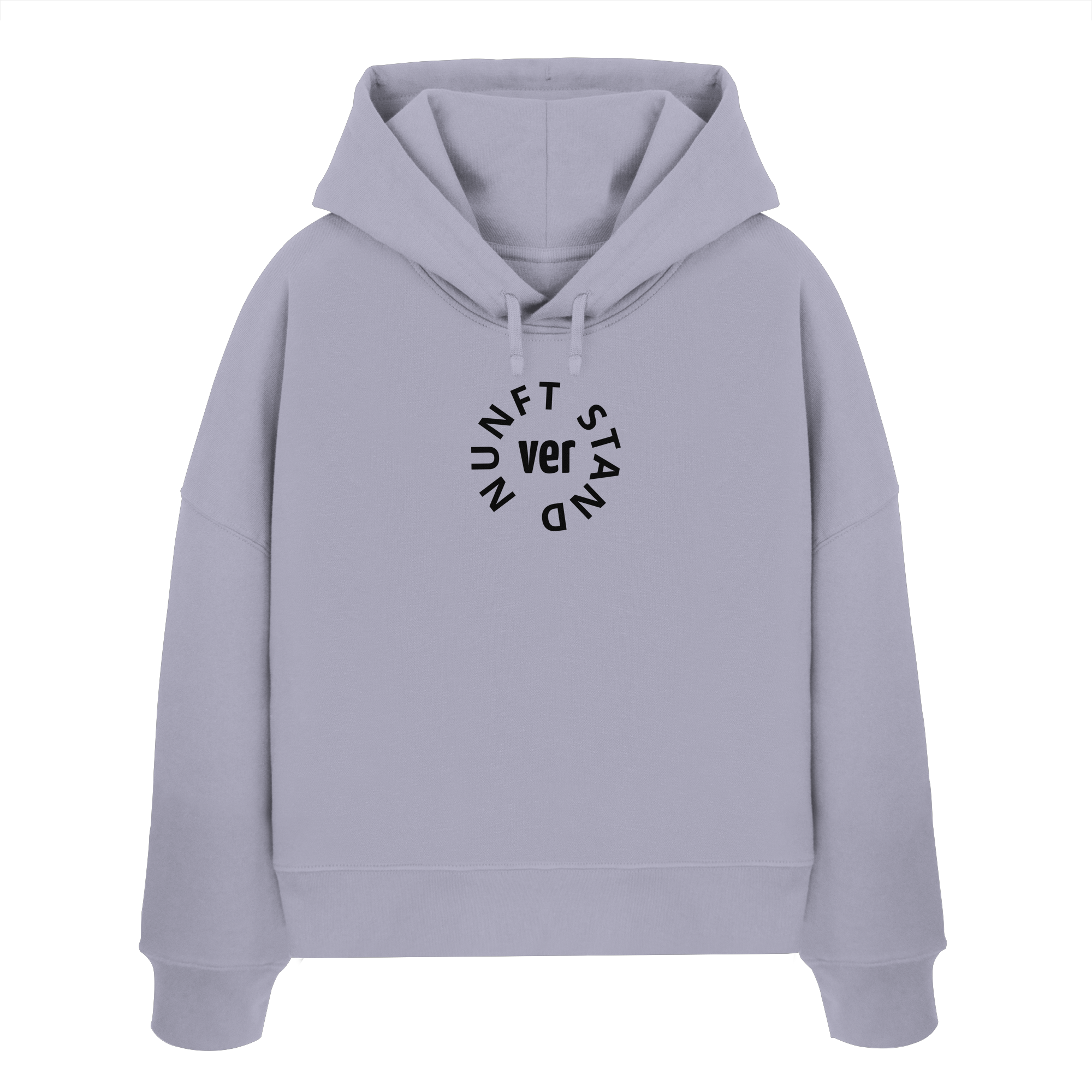 BLACK FRONT (K4) - Womens Organic Boxcut Hoodie