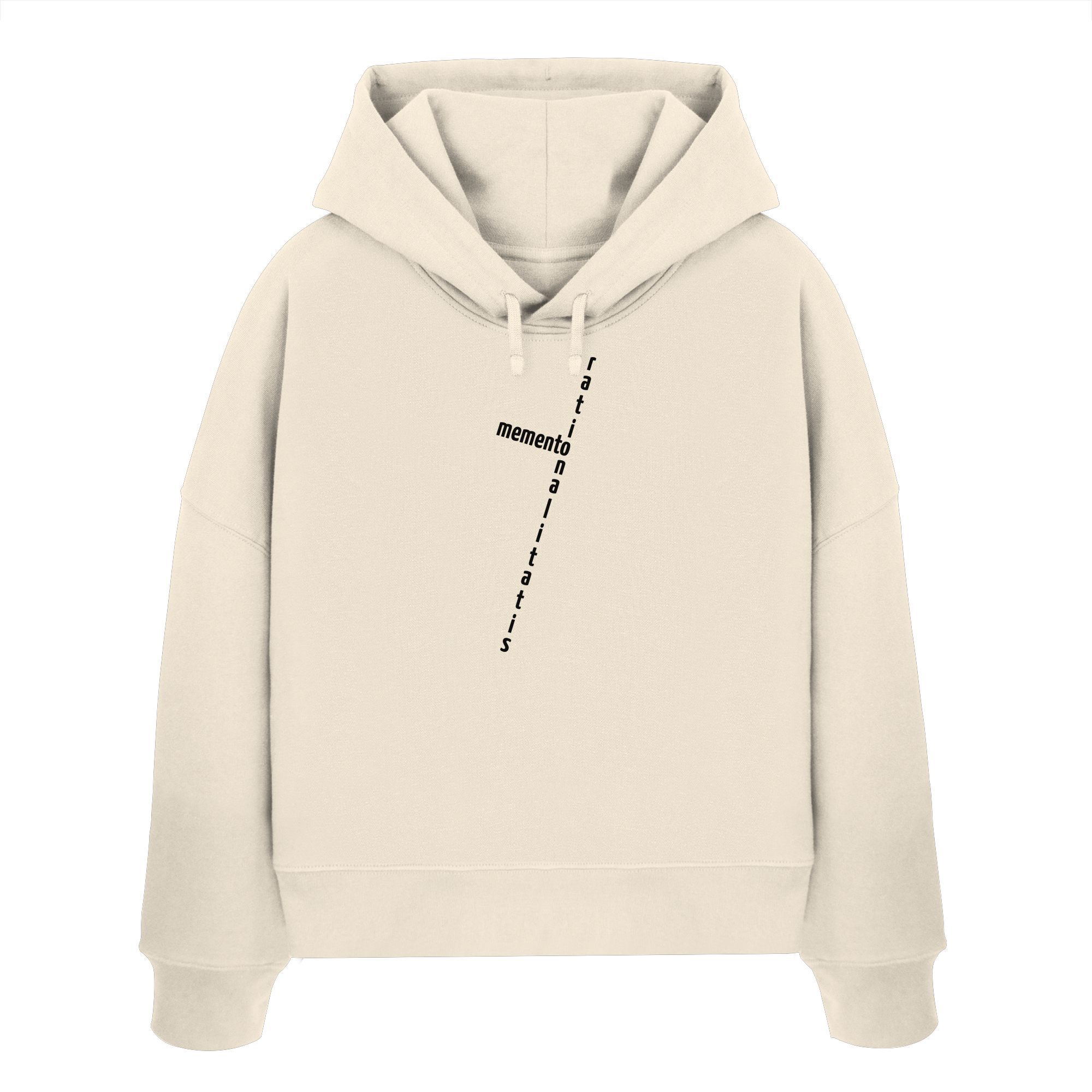 BLACK FRONT (K2) - Womens Organic Boxcut Hoodie