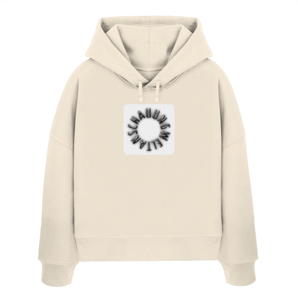 BLACK FRONT (K5) - Womens Organic Boxcut Hoodie