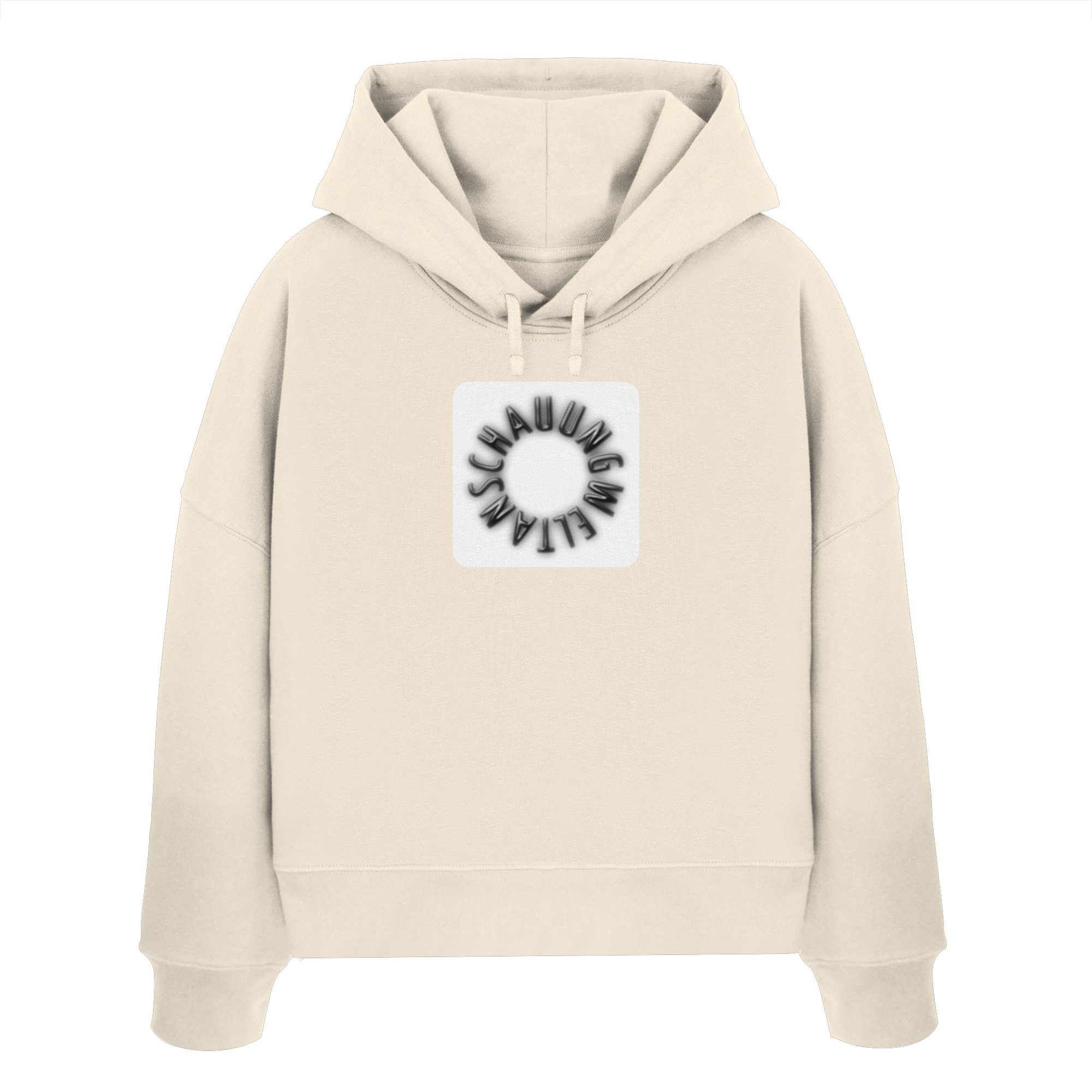 BLACK FRONT (K5) - Womens Organic Boxcut Hoodie
