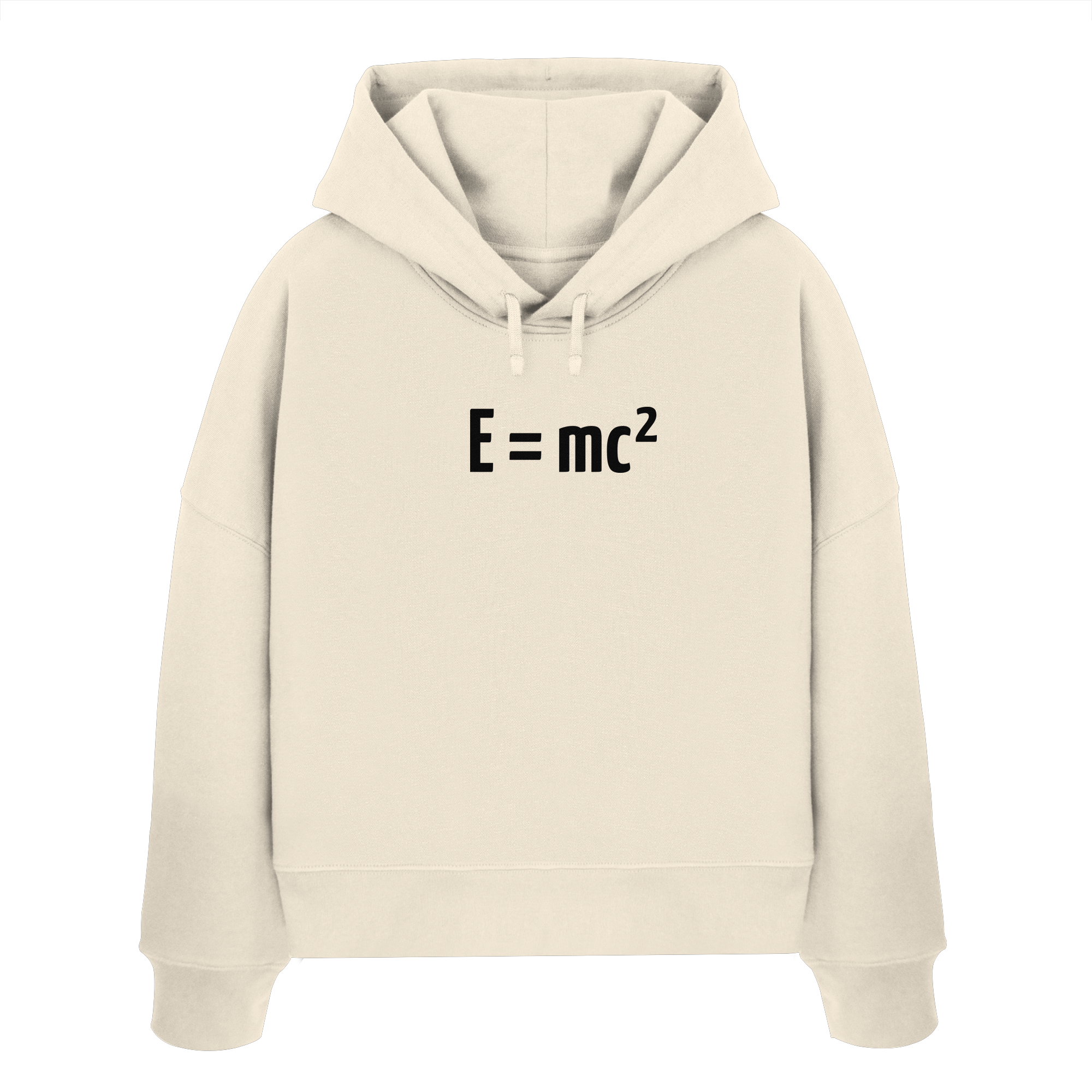 BLACK FRONT (K3) - Organic Boxcut Hoodie