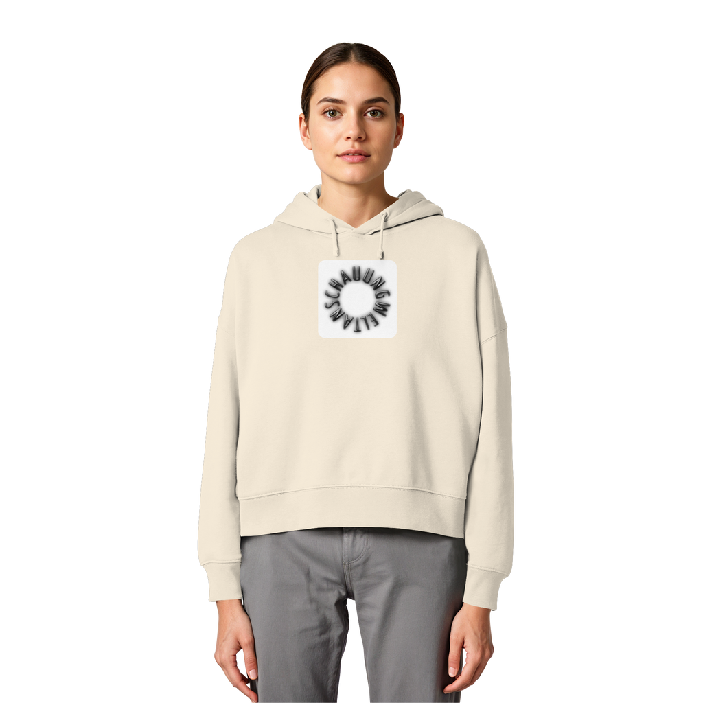 BLACK FRONT (K5) - Womens Organic Boxcut Hoodie