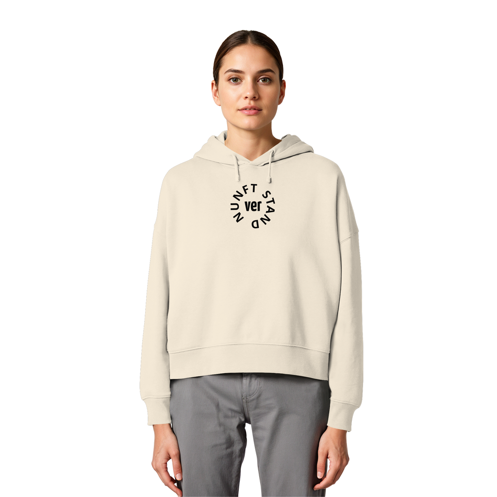 BLACK FRONT (K4) - Womens Organic Boxcut Hoodie