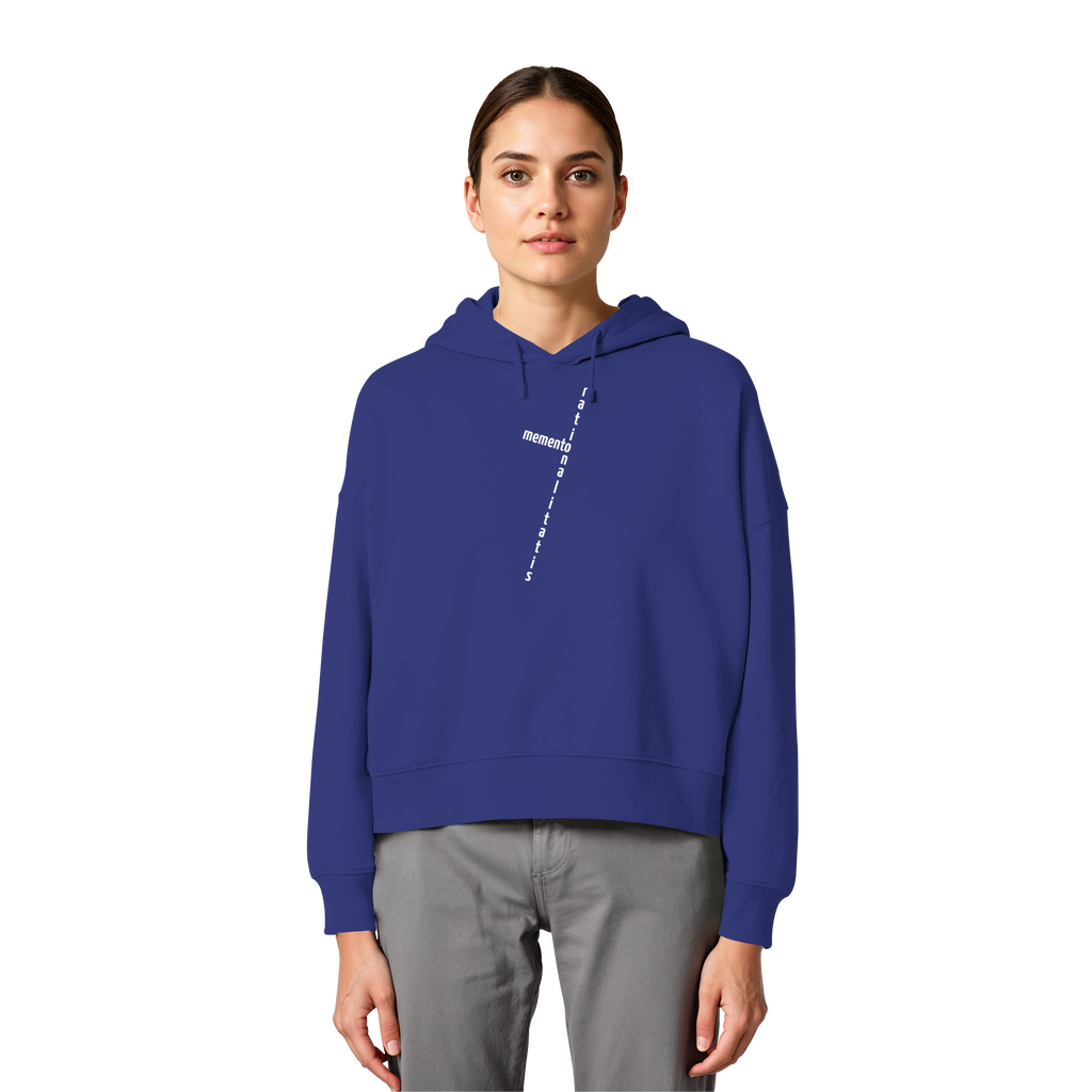 WHITE FRONT (K2) - Womens Organic Boxcut Hoodie