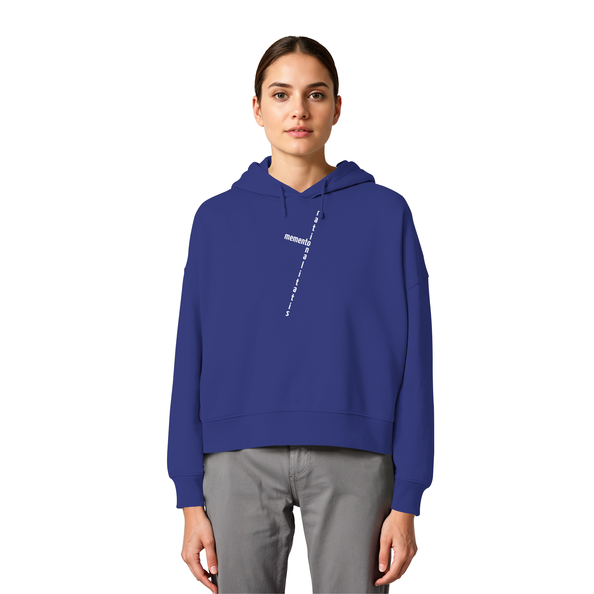 WHITE FRONT (K2) - Womens Organic Boxcut Hoodie