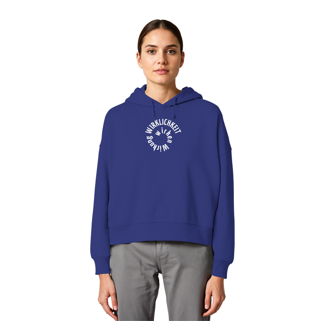 WHITE FRONT - Womens Boxcut Hoodie