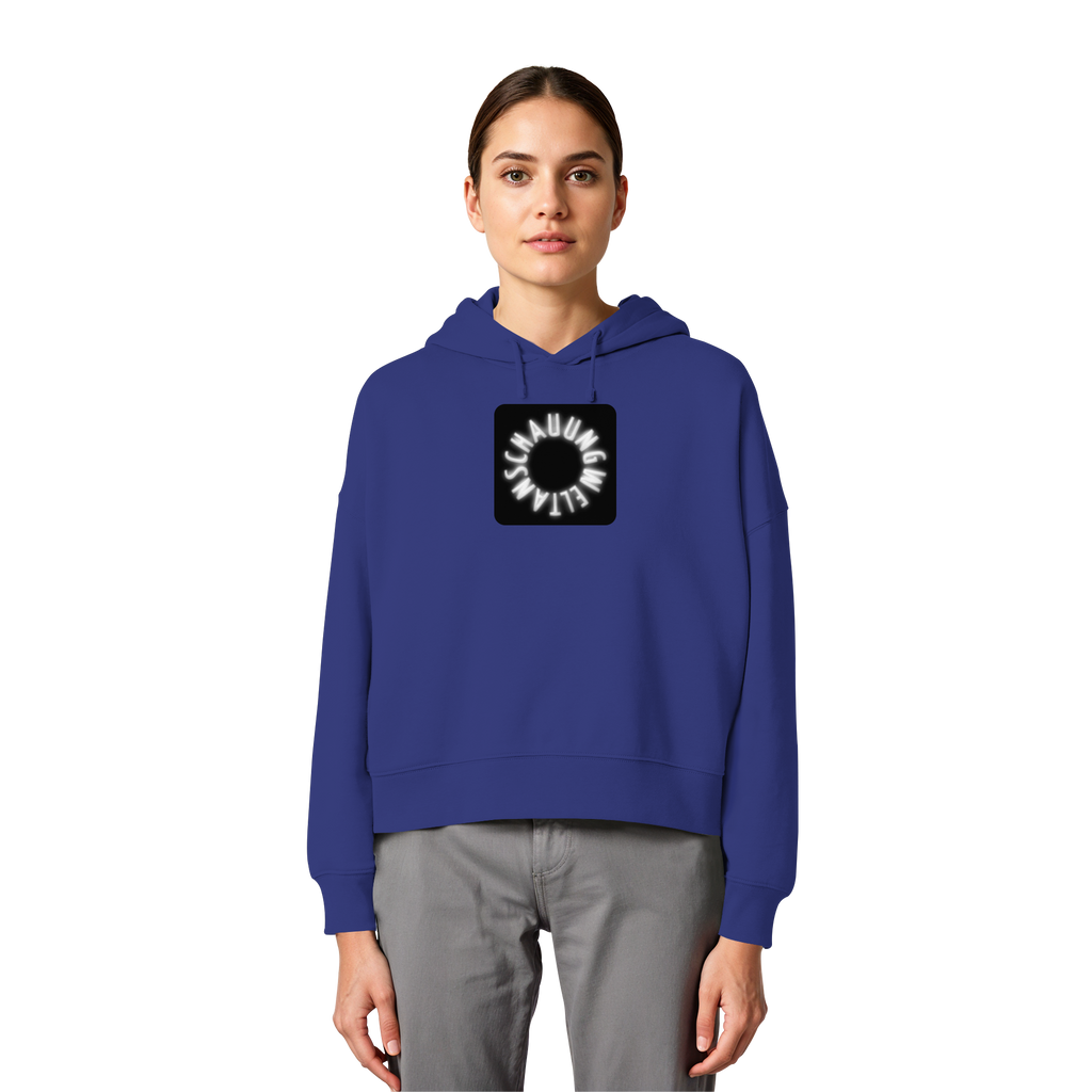WHITE FRONT (K5) - Womens Organic Boxcut Hoodie