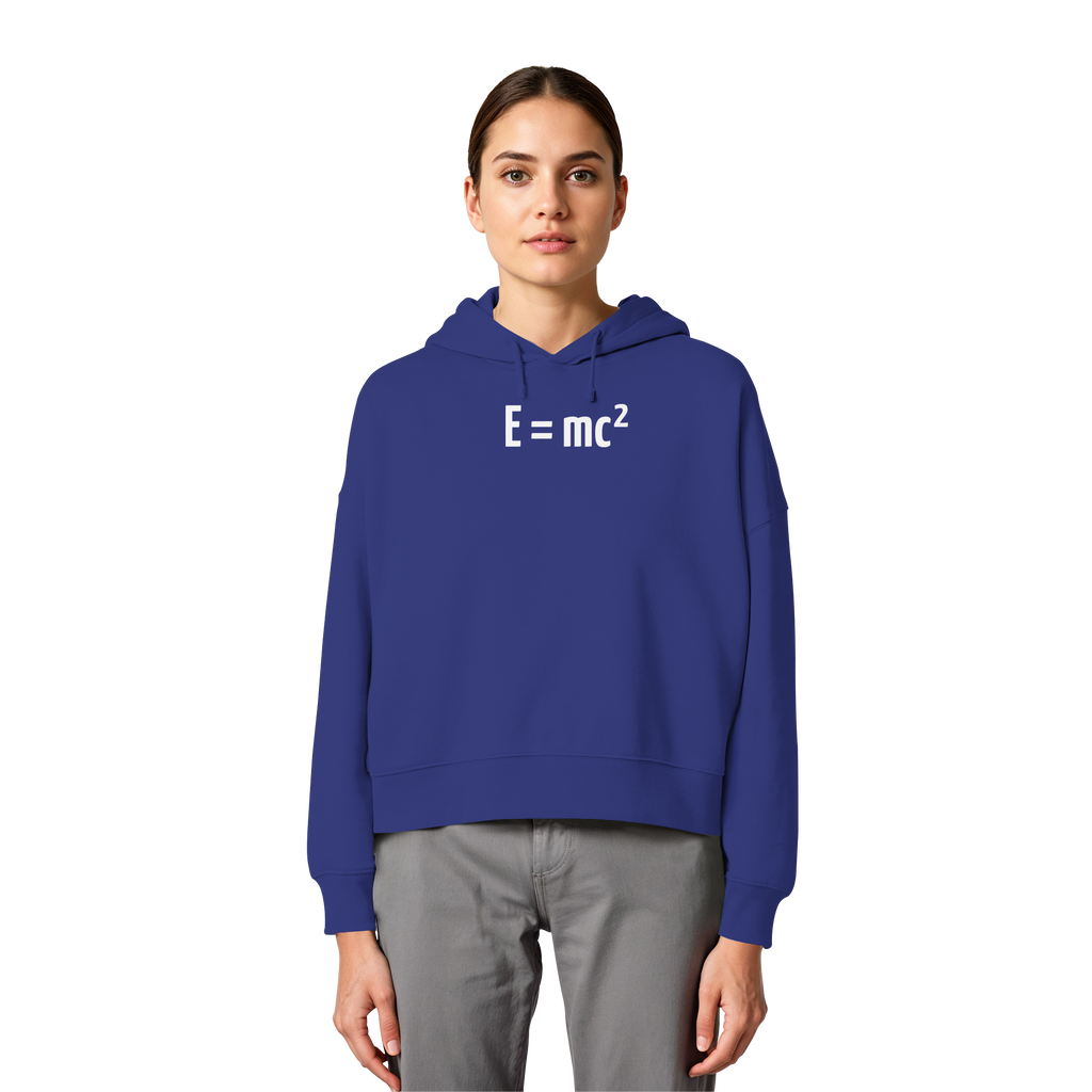 WHITE FRONT (K3) - Womens Organic Boxcut Hoodie